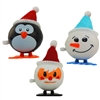 3 Pack Wind Up Jumping Christmas Set Santa Snowman & Penguin