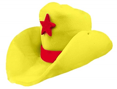 Novelty Giant Foam Cowboy Hat Yellow