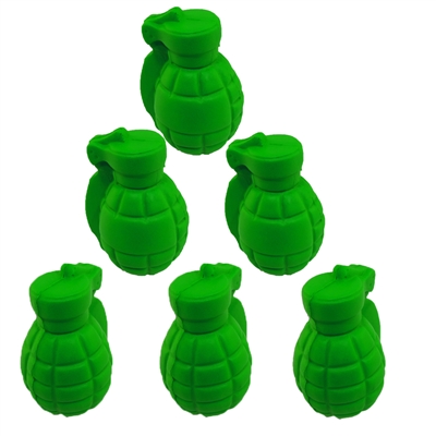 Stress Relief Squeezable Foam Green Grenade Package of Six (6)