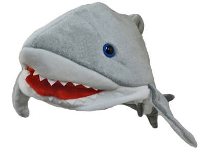 Plush Killer Shark Jaws Great White Costume Hat