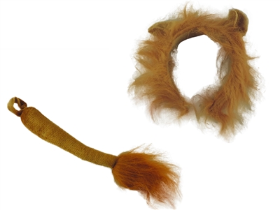 Children's Deluxe Lion Headband & Tail Costume Set