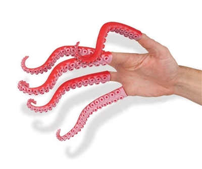Rubber Finger Tentacle Squid Octopus Puppets Set Of 5
