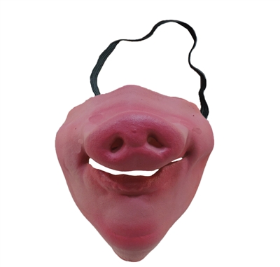 Latex Half Pig Mask Cosplay Costume Accessory
