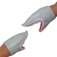 Soft Silicone Great White Megalodon Jaws Shark Hand Puppet 2 Pack