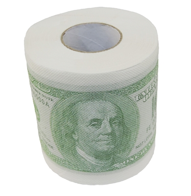 $100 Dollar Bill Money Gag Gift Toilet Paper
