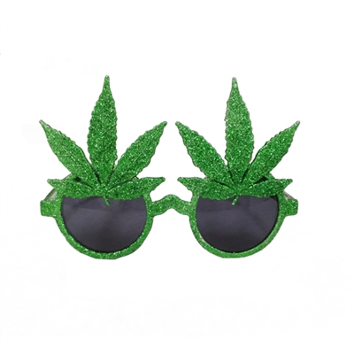 Marijuana Pot Leaf Novelty Sunglasses