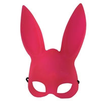 Adult Deluxe Sexy Bunny Half Mask Bright Pink