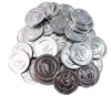 Silver Plastic Novelty Pirate Fake Coins Doubloons