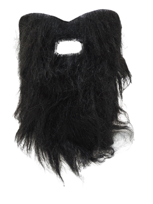 Black Pirate Full Beard and Mustache Costume Accessory