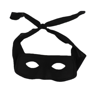 Bandit Zorro Eye Mask Non-Woven Black