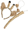 Plush Giraffe Costume Set w/ Ear Headband, Tail, & Bowtie