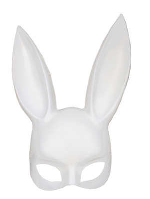 Novelty Giant Adult Deluxe Sexy Bunny Half Mask White