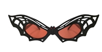 Black Bat Eye Glasses With Rose Colored Lenses Masquerade Mask