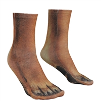 Adult 3D Animal Paw Feet Print Foot Crew Socks Elastic Hosiery Dog