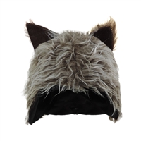 Novelty Furry Wolf Ear Hat Grey, Brown