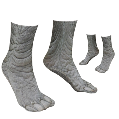 Mommy & Me 3D Animal Paw Feet Print Foot Crew Socks Elastic Hosiery Elephant