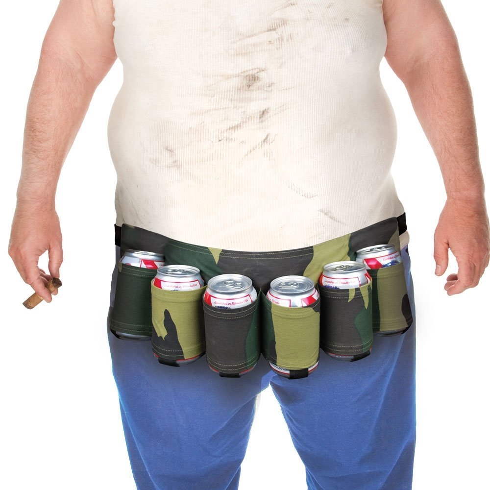 Beer Belt Holster/Drink Soda Can Bottle Pouch /6 Pack Holster,blue Camoufla B2X8 